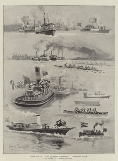 A corrida de barcos de Oxford e Cambridge de Charles John de Lacy